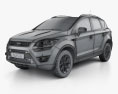 Ford Kuga 2012 3d model wire render