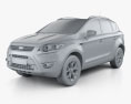 Ford Kuga 2012 3d model clay render
