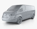 Ford Transit Custom Crew Van LWB 2015 Modelo 3D clay render