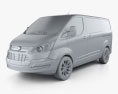 Ford Transit Custom Crew Van SWB 2015 3D-Modell clay render