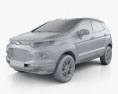 Ford Ecosport Titanium 2016 3d model clay render