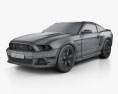 Ford Mustang 5.0 GT 2014 3D модель wire render