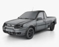 Ford Bantam 2014 3D-Modell wire render