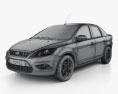 Ford Focus sedan 2011 3d model wire render