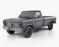Ford F-150 1973 3d model wire render