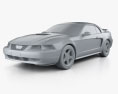 Ford Mustang GT coupé 2004 3D-Modell clay render