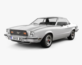 3D model of Ford Mustang cupé 1974
