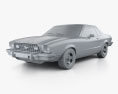 Ford Mustang купе 1974 3D модель clay render
