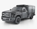 Ford Super Duty 8 Series 2014 3D模型 wire render