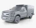Ford Super Duty 8 Series 2014 3D модель clay render