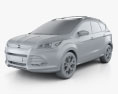 Ford Escape з детальним інтер'єром 2016 3D модель clay render