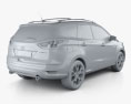 Ford Escape 인테리어 가 있는 2016 3D 모델 