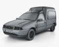 Ford Courier Van UK 1999 3D-Modell wire render