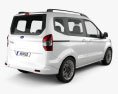 Ford Tourneo Courier 2016 3D 모델  back view