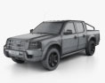 Ford Ranger ダブルキャブ 2006 3Dモデル wire render