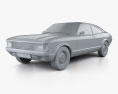 Ford Granada coupe EU 1972 3D模型 clay render