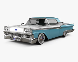 3D model of Ford Fairlane 500 Galaxie Skyliner 1959