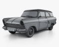 Ford Taunus P2 17M kombi 1957 3D模型 wire render