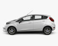 Ford Fiesta Zetec 5도어 해치백 2012 3D 모델  side view