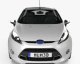 Ford Fiesta Zetec 5도어 해치백 2012 3D 모델  front view