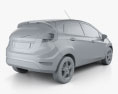 Ford Fiesta Zetec 5도어 해치백 2012 3D 모델 