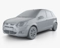 Ford Figo (Ikon Hatch) 2015 Modello 3D clay render