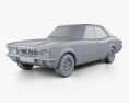 Ford Cortina TC Mark III sedan 1970 3D-Modell clay render