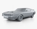 Ford Mustang Mach 1 1971 3d model clay render