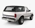 Ford Bronco 1996 3D模型 后视图