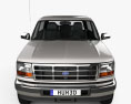Ford Bronco 1996 3D模型 正面图