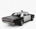 Ford Galaxie 500 Polizei 1966 3D-Modell Rückansicht