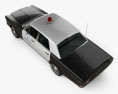 Ford Galaxie 500 Polizei 1966 3D-Modell Draufsicht