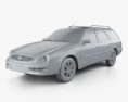 Ford Scorpio wagon 1998 3D 모델  clay render
