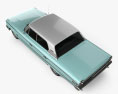 Ford Galaxie 500 hardtop з детальним інтер'єром 1963 3D модель top view
