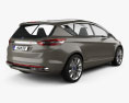Ford S-Max 2014 3D модель back view