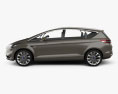 Ford S-Max 2014 3D 모델  side view