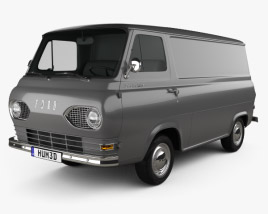 3D model of Ford E-Series Econoline Panel Van 1961