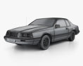 Ford Thunderbird 1983 3d model wire render