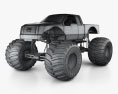 Ford F-150 Monster Truck 2014 Modèle 3d wire render