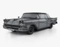 Ford Fairlane 500 Sunliner 1958 3Dモデル wire render