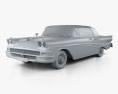 Ford Fairlane 500 Sunliner 1958 Modèle 3d clay render