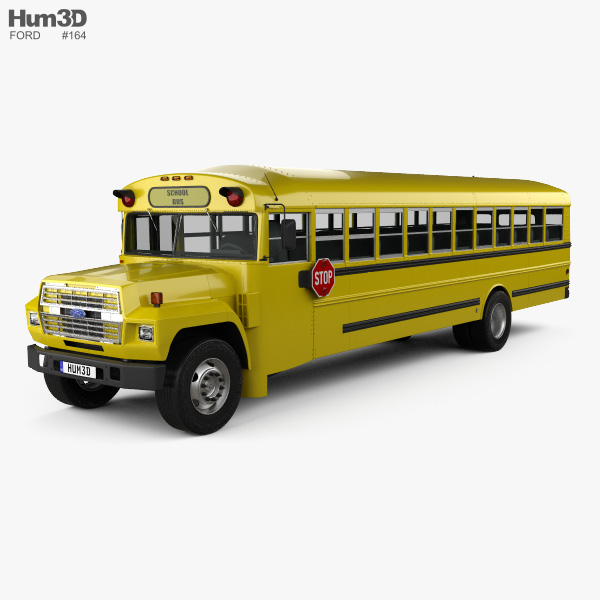 Ford B-700 Thomas Conventional School Bus 1984 3D model