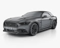 Ford Mustang 敞篷车 2018 3D模型 wire render