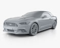 Ford Mustang 敞篷车 2018 3D模型 clay render