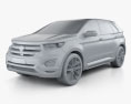 Ford Edge 2017 3d model clay render
