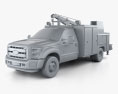 Ford F-550 Service Truck 2015 3d model clay render