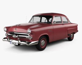 3D model of Ford Mainline (70A) Tudor sedan 1952