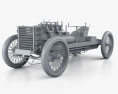Ford 999 1902 3D模型 clay render
