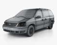Ford Freestar 2006 3D-Modell wire render