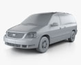 Ford Freestar 2006 3D-Modell clay render